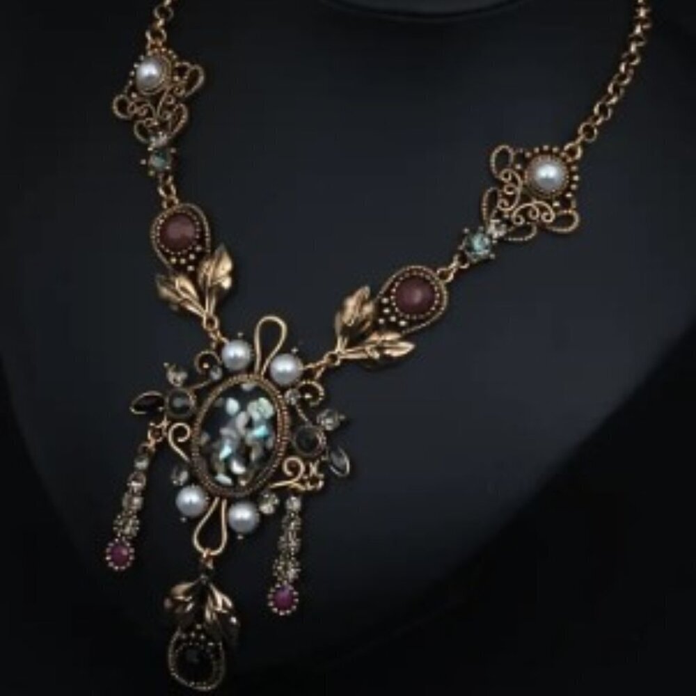 Sweater Chain Necklace - French Ethic Court-Style Pendant with Upscale Sense - Picture 4 of 12
